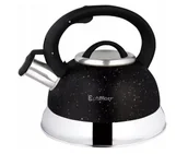 Czajniki na gaz - Czajnik Z Gwizdkiem Nierdzewny Czarny Marmur 3L - miniaturka - grafika 1