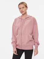 Bluzy damskie - Converse Bluza Os Wordmark Fz Hoodie 10024532-A07 Różowy Regular Fit - miniaturka - grafika 1