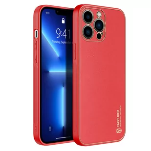 Dux Ducis Yolo eleganckie etui pokrowiec ze skóry ekologicznej iPhone 13 Pro czerwony - Etui i futerały do telefonów - miniaturka - grafika 1