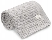 Koce i narzuty dla dzieci - Yosoy Koc dziany 100% merino wool Bubbles krem melanż - miniaturka - grafika 1