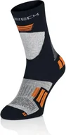 Skarpety termoaktywne - Brubeck Skarpety dziecięce Ski Force szaro-pomarańczowe r. 30-32 BSK001/J - miniaturka - grafika 1