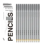Ołówki - Ołówek techniczny trójkątny H 12 szt - miniaturka - grafika 1