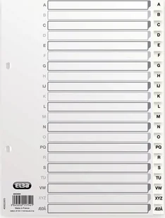 Segregator Elba Elba 400020999, Alphabetic tab index, Polypropylene PP, White, Portrait, A - Segregatory - miniaturka - grafika 1