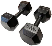 Hantle i ciężarki - Hantle żeliwne Hex hexagonalne Kawmet 2x15kg - miniaturka - grafika 1