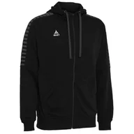Bluzy męskie - Bluza dresowa męska rozpinana z kapturem Select ZIP Hoody TORINO czarna - miniaturka - grafika 1