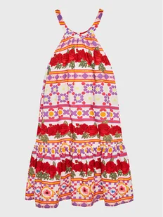 Guess Sukienka letnia J3GK33 WFBN0 Kolorowy Regular Fit - Sukienki i spódniczki dla dziewczynek - miniaturka - grafika 1