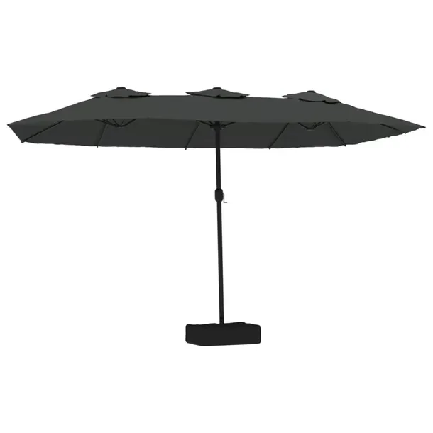 Zolux Podwójny Parasol Ogrodowy UV, Antracytowy/Ciemnoszary, 449x265x245 cm, Że