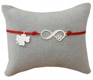 Bransoletki - Bransoletka sznurkowa nieskończoność z GRAWEREM - miniaturka - grafika 1