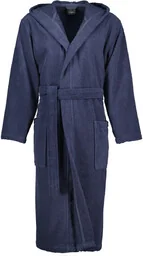 Cawo Szlafrok męski Home Hooded Niebieski - Szlafroki damskie - miniaturka - grafika 1