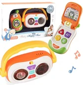 Zabawki interaktywne dla dzieci - Radio grające i telefonik z klapką Lena - zabawka - miniaturka - grafika 1