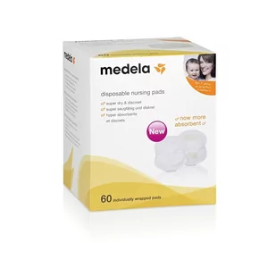 Medela Wkładki laktacyjne z absorbentem pakowane pojedynczo 60 szt. - Akcesoria do karmienia - miniaturka - grafika 1