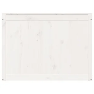 Skrzynia na pranie, biała, 88,5x44x66 cm, lita sosna Lumarko! - Kosze na bieliznę - miniaturka - grafika 7