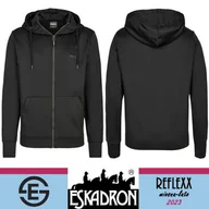 Bluzy męskie - Eskadron Bluza męska HINZ ZIP-HOOD REFLEXX SS 23 - deepgrey - miniaturka - grafika 1