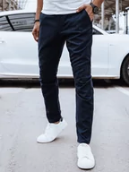 Spodnie męskie - Spodnie męskie casual ciemnogranatowe Dstreet UX4395-36 - miniaturka - grafika 1