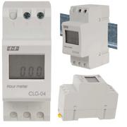 Kontrola dostępu - F&amp;F Licznik czasu pracy z zasilaniem bateryjnym do montażu na szynie DIN CLG-04 CLG-04 - miniaturka - grafika 1