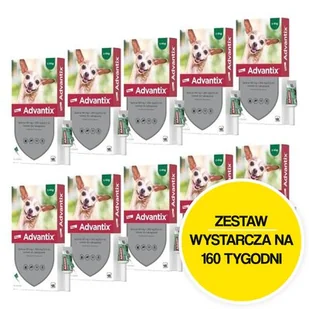 Krople na pchły i kleszcze BAYER Advantix Spot-on Bardzo małe psy (do 4 kg) 40 x 0.4 ml - Artykuły przeciw pasożytom - miniaturka - grafika 1