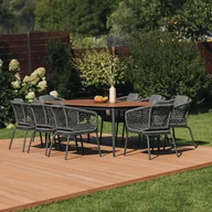 Meble ogrodowe - Zestaw jadalniany ROMA DINNING 8+1 Dark Grey - FURRORE - miniaturka - grafika 1