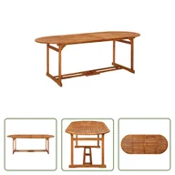 Stoły ogrodowe - The Living Store Ogrodowy stół jadalniany - 220x90x75 cm - lite drewno akacjowe - Stół - miniaturka - grafika 1