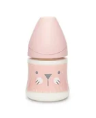 Butelki dla niemowląt - Suavinex Butelka Hygge okrągły wolny przepływ Kotek różowy 150ml | PONAD 10 TYŚ PRODUKTÓW W ATRAKCYJNYCH CENACH | SZYBKA - miniaturka - grafika 1