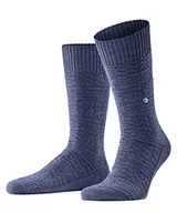 Skarpetki męskie - Burlington Skarpety męskie Structure Boot z ocieplającą mieszanką materiałów, niebieski (Ocean Melange 6776), 46 EU - miniaturka - grafika 1