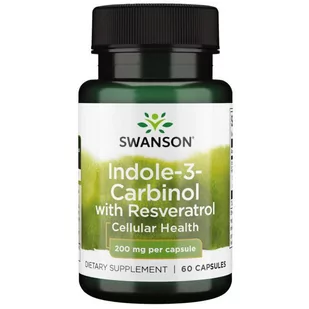 SWANSON Indole 3 Carbinol + Resveratrol 60 kaps. SW507 - Suplementy naturalne - miniaturka - grafika 1