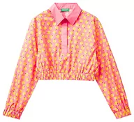 Koszule damskie - United Colors of Benetton Koszula damska, Różowy wzorzysty 73z, XS - miniaturka - grafika 1