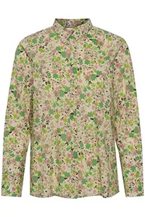 Part Two Sabella Regular fit Długi rękaw Koszula damska, Nadruk zielonego kwiatu, 40 - Koszule damskie - miniaturka - grafika 1