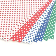 Dekoratorstwo - Papier ozdobny w kropki 300g 25x35cm 10szt. mix - miniaturka - grafika 1