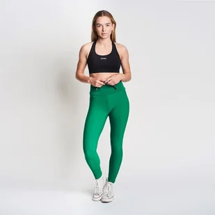 Legginsy sportowe ocieplane damskie długie zielone oddychające Cuna XS - Legginsy - miniaturka - grafika 1