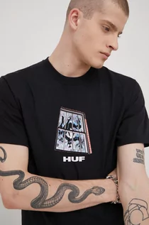 Koszulki męskie - Marvel Huf HUF t-shirt bawełniany x kolor czarny z nadrukiem - Huf - grafika 1