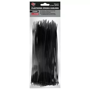 MOJE AUTO Opaska plastikowa 200mm x 2.5mm - Czarna 100szt - Inne mocowania - miniaturka - grafika 1