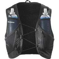 Plecaki - Kamizelka do biegania Salomon Active Skin 12 Set - black/metal - miniaturka - grafika 1