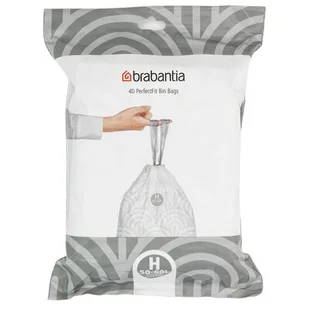 Brabantia worki na śmieci PerfectFit 50 60L(H) 40 szt w rolce White - Worki na śmieci - miniaturka - grafika 1