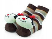 Skarpetki dla dzieci - Ciepłe bawełniane skarpetki z grzechotką r 1-2 lat - miniaturka - grafika 1