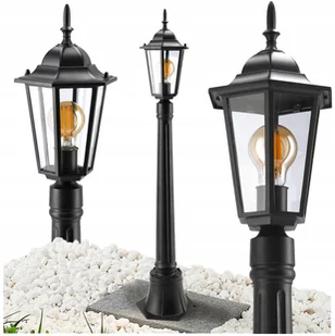Lampa Ogrodowa Słupek Latarnia LED Stojąca Zewnętrzna Lampion E27 105cm - Lampy ogrodowe - miniaturka - grafika 1