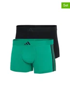 Majtki męskie - adidas Bokserki (2 pary) w kolorze turkusowym i czarnym - miniaturka - grafika 1