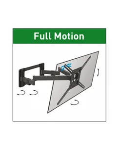 Barkan Flat/ Curved TV Wall Mount 4800 Wall mount, Full motion, 40-90 '', Maximum weight capacity 60 kg - Uchwyty do telewizora - miniaturka - grafika 1