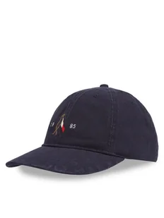 Tommy Hilfiger Czapka z daszkiem Seasonal Flag Wash 6 Panel Cap AM0AM13348 Granatowy - Czapki męskie - miniaturka - grafika 1