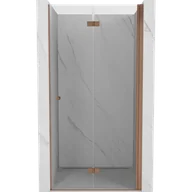 Ścianki i drzwi prysznicowe - Mexen Mist-F drzwi prysznicowe składane prawe 100 cm, transparent, miedź szczotkowana - 8A6-100-000-65-00-P - miniaturka - grafika 1