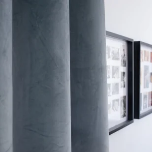 Zasłona Welurowa Na Taśmie 140X270 Jasno Szara Zaciemniająca - Zasłony - miniaturka - grafika 1