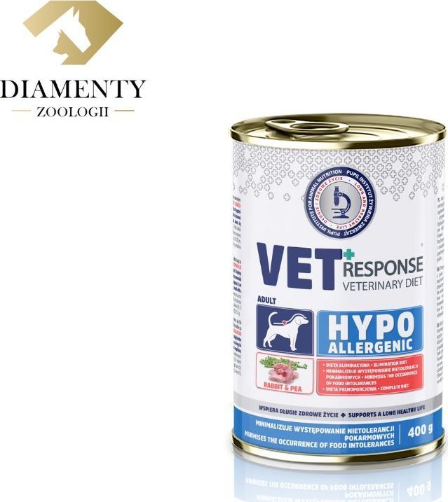 Vet Response Karma mokra dla psa VET RESPONSE HYPOALLERGENIC królik 400 g