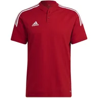 Koszulki męskie - ND05_K13047-M H44107 Koszulka męska adidas Condivo 22 Polo czerwona H44107 r.M - miniaturka - grafika 1