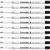 Wkłady do długopisów - Schneider 172511 Eco 725 wkład do długopisu (wyróżniony niebieskim aniołem, grubość kreski: M) czarny, 10 sztuk - miniaturka - grafika 1