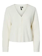 Swetry damskie - Pieces Kardigan "Pcora" w kolorze białym - miniaturka - grafika 1