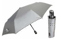 Parasole - Parasol Damski Carbon Steel pełny Automat Srebrny Metalic - miniaturka - grafika 1