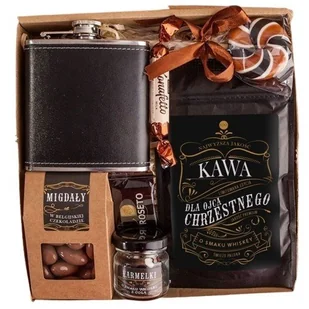 ZESTAW PREZENTOWY dla Ojca Chrzestnego podziękowanie kawa piersiówka KOMUNIA CHRZEST - Zestawy upominkowe ZESTAW PREZENTOWY dla Ojca Chrzestnego podziękowanie kawa piersiówka KOMUNIA CHRZEST - Zestawy upominkowe - miniaturka - grafika 1