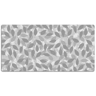 Podkładki na biurko - Podkład na biurko Liście w szarości 120x60 cm - miniaturka - grafika 1