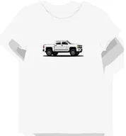 Koszulki i topy damskie - Koszulka damska biała z majestatycznym Chevrolet Silverado HD L - miniaturka - grafika 1