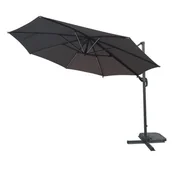 Parasole ogrodowe - Parasol boczny z oświetleniem LED 300 szary - miniaturka - grafika 1