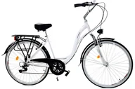 Rowery - Dallas Bike City Alu 28 cali Damski Biały z czarnym - miniaturka - grafika 1